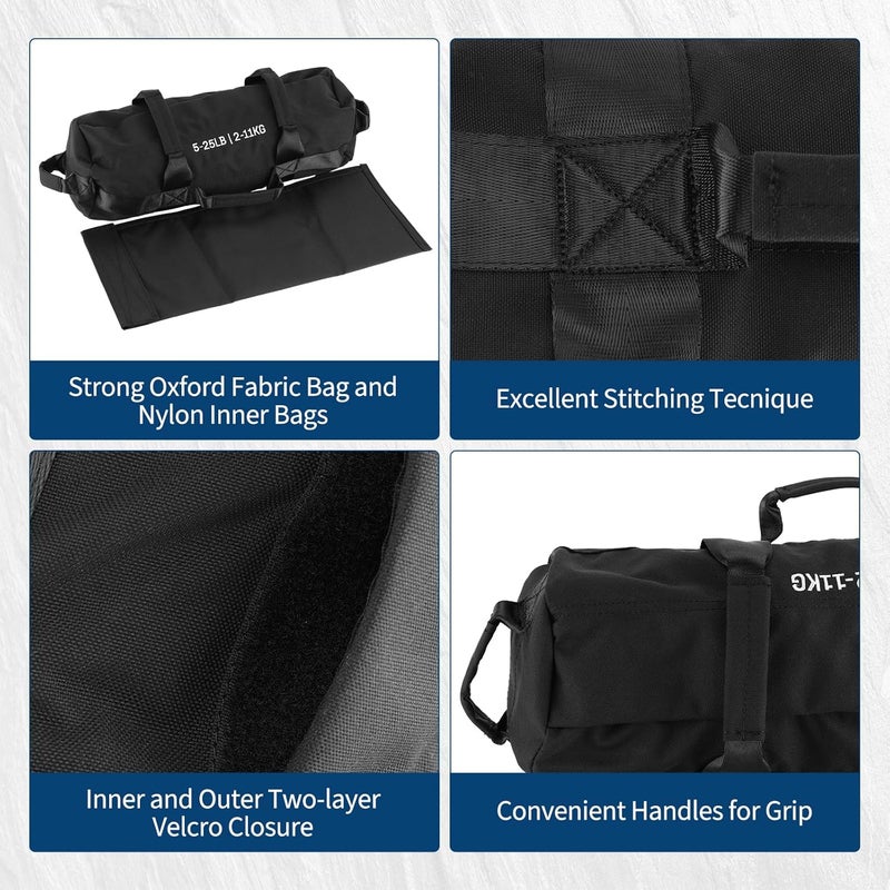 Mega Choice Adjustable Sand Bags for Working Out,Sandbags for Workout for Yoga, Strength Training and Full-Body Workouts - Image 3
